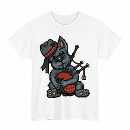 ScotsTee Shop Scottish MacPhee Modern Clan Funny Tartan Day Scottish Terrier Bagpipe T-Shirt