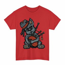 ScotsTee Shop Scottish MacPhee Modern Clan Funny Tartan Day Scottish Terrier Bagpipe T-Shirt