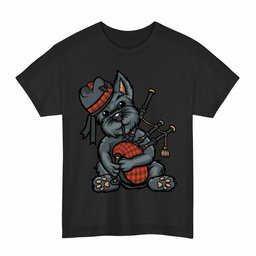 ScotsTee Shop Scottish MacPhee Modern Clan Funny Tartan Day Scottish Terrier Bagpipe T-Shirt