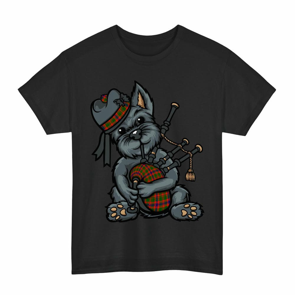 ScotsTee Shop Scottish Nithsdale District Clan Funny Tartan Day Scottish Terrier Bagpipe T-Shirt