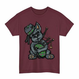 ScotsTee Shop Scottish New Mexico Clan Funny Tartan Day Scottish Terrier Bagpipe T-Shirt