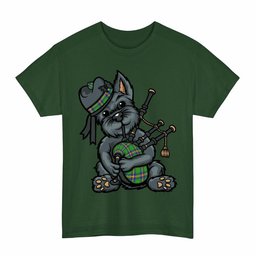 ScotsTee Shop Scottish New Mexico Clan Funny Tartan Day Scottish Terrier Bagpipe T-Shirt