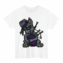 ScotsTee Shop Scottish Pride of Glencoe Clan Funny Tartan Day Scottish Terrier Bagpipe T-Shirt