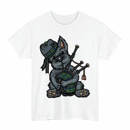 ScotsTee Shop Scottish MacKellar Clan Funny Tartan Day Scottish Terrier Bagpipe T-Shirt