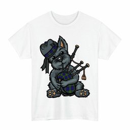 ScotsTee Shop Scottish Newman Clan Funny Tartan Day Scottish Terrier Bagpipe T-Shirt