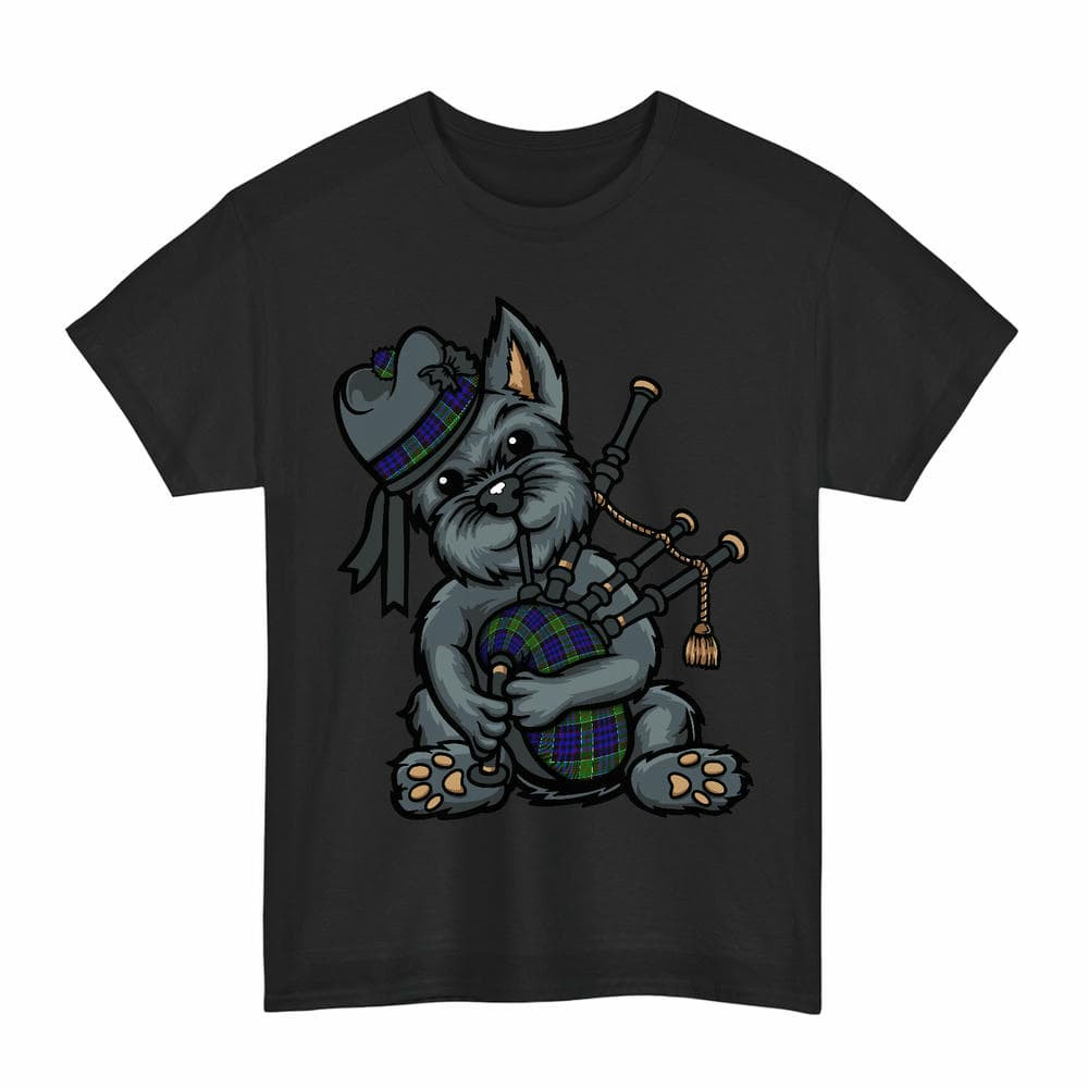 ScotsTee Shop Scottish Newman Clan Funny Tartan Day Scottish Terrier Bagpipe T-Shirt