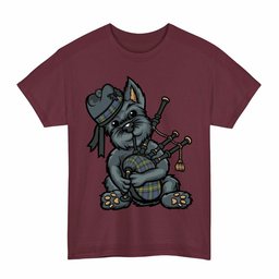 ScotsTee Shop Scottish MacSporran Ancient Clan Funny Tartan Day Scottish Terrier Bagpipe T-Shirt