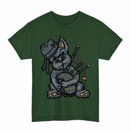 ScotsTee Shop Scottish MacSporran Ancient Clan Funny Tartan Day Scottish Terrier Bagpipe T-Shirt