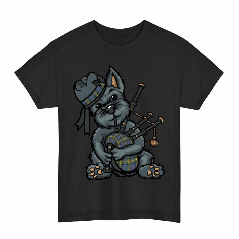 ScotsTee Shop Scottish MacSporran Ancient Clan Funny Tartan Day Scottish Terrier Bagpipe T-Shirt