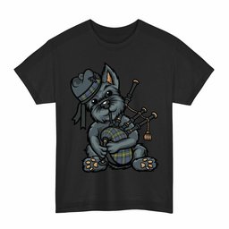 ScotsTee Shop Scottish MacSporran Ancient Clan Funny Tartan Day Scottish Terrier Bagpipe T-Shirt