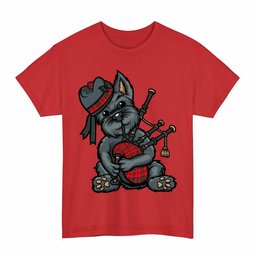 ScotsTee Shop Scottish MacKillop Clan Funny Tartan Day Scottish Terrier Bagpipe T-Shirt