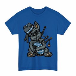 ScotsTee Shop Scottish Strathclyde District Clan Funny Tartan Day Scottish Terrier Bagpipe T-Shirt
