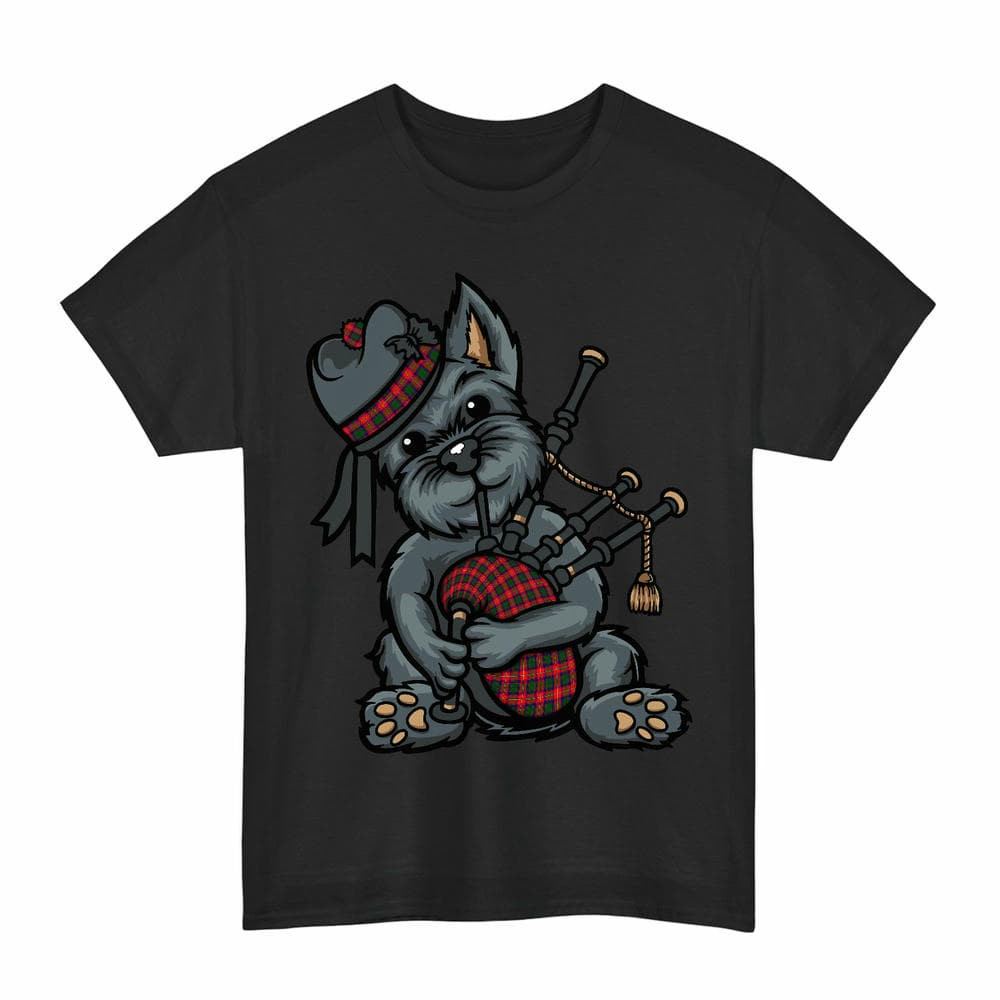 ScotsTee Shop Scottish Roxburgh District Clan Funny Tartan Day Scottish Terrier Bagpipe T-Shirt