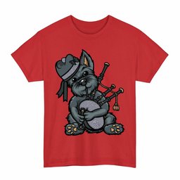 ScotsTee Shop Scottish Sir Walter Scott Clan Funny Tartan Day Scottish Terrier Bagpipe T-Shirt