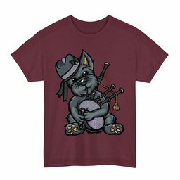 ScotsTee Shop Scottish Sir Walter Scott Clan Funny Tartan Day Scottish Terrier Bagpipe T-Shirt