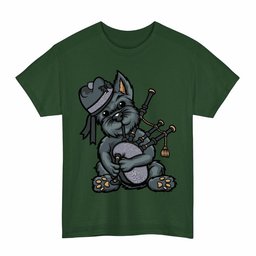 ScotsTee Shop Scottish Sir Walter Scott Clan Funny Tartan Day Scottish Terrier Bagpipe T-Shirt