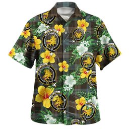 Campbell of Lochawe Weathered 2 Clan Badge Tartan Hawaiian Shirt Summer Vibes Style