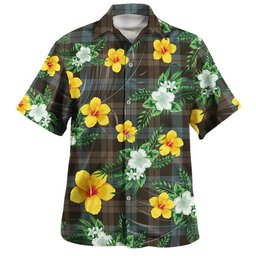 Campbell of Lochawe Weathered 2 Clan Badge Tartan Hawaiian Shirt Summer Vibes Style