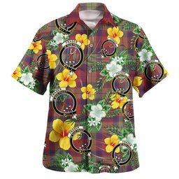 Fraser of Altyre Weathered Clan Badge Tartan Hawaiian Shirt Summer Vibes Style