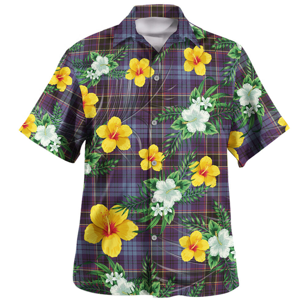 Dempster Weathered Clan Badge Tartan Hawaiian Shirt Summer Vibes Style