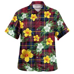 Aitken Modern Clan Badge Tartan Hawaiian Shirt Summer Vibes Style