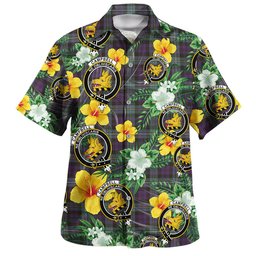 Campbell of Loudon (Campbell Louden) Weathered 2 Clan Badge Tartan Hawaiian Shirt Summer Vibes Style