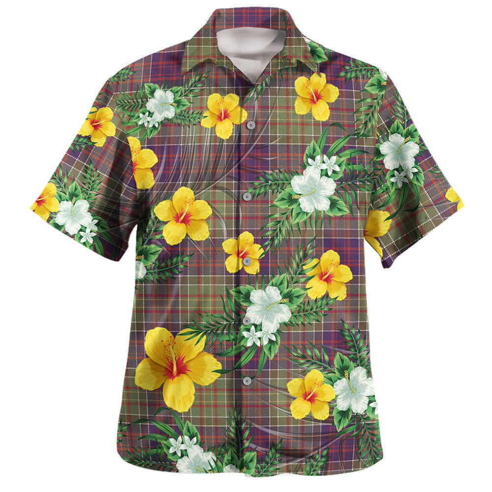 Bowie Weathered Clan Badge Tartan Hawaiian Shirt Summer Vibes Style
