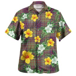 Bowie Weathered Clan Badge Tartan Hawaiian Shirt Summer Vibes Style