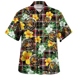 Black (DCD) Modern Clan Badge Tartan Hawaiian Shirt Summer Vibes Style
