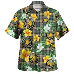 Campbell Weathered 2 Clan Badge Tartan Hawaiian Shirt Summer Vibes Style