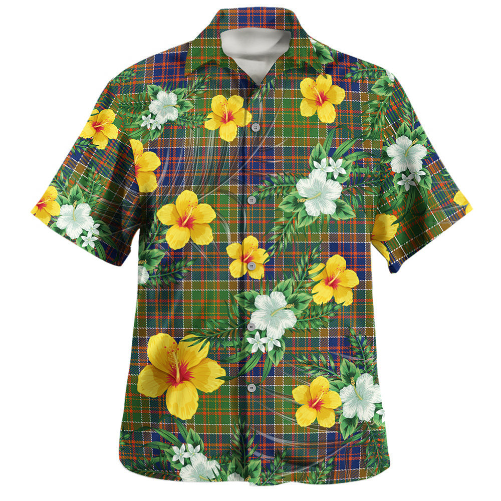 Bowie Modern Clan Badge Tartan Hawaiian Shirt Summer Vibes Style
