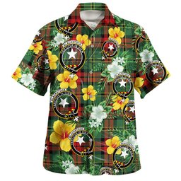Blackstock Hunting Modern Clan Badge Tartan Hawaiian Shirt Summer Vibes Style