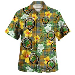 Carlisle (Carlill) Weathered Clan Badge Tartan Hawaiian Shirt Summer Vibes Style