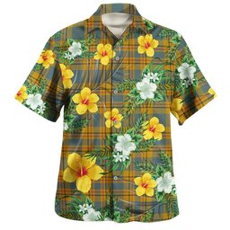 Carlisle (Carlill) Weathered Clan Badge Tartan Hawaiian Shirt Summer Vibes Style