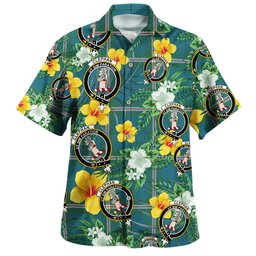 Cleland Ancient Clan Badge Tartan Hawaiian Shirt Summer Vibes Style