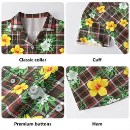 Black (DCD) Weathered Clan Badge Tartan Hawaiian Shirt Summer Vibes Style