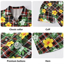 Black (DCD) Ancient Clan Badge Tartan Hawaiian Shirt Summer Vibes Style