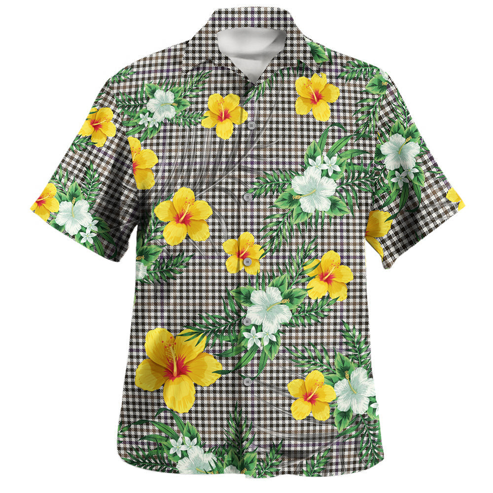 Halliday (Holliday) Weathered Clan Badge Tartan Hawaiian Shirt Summer Vibes Style