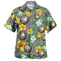 Halliday (Holliday) Ancient Clan Badge Tartan Hawaiian Shirt Summer Vibes Style
