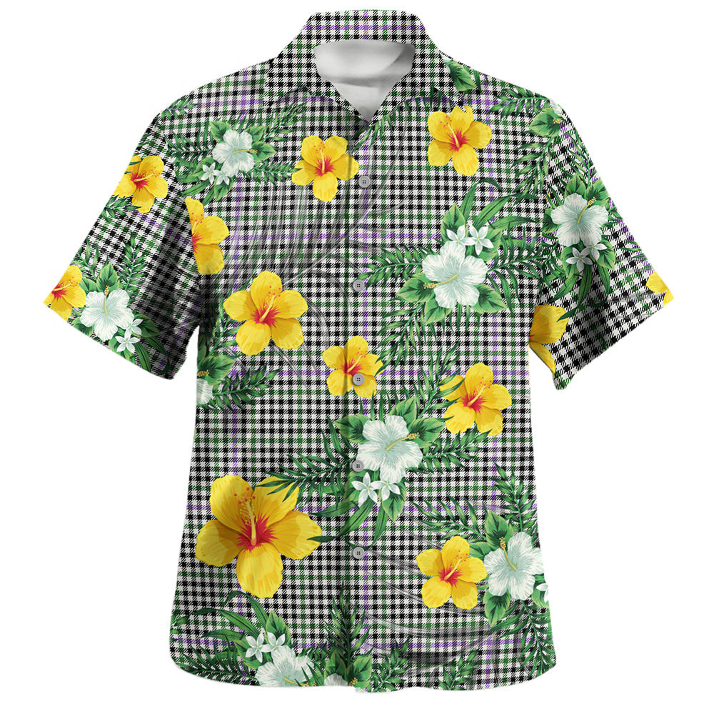 Halliday (Holliday) Ancient Clan Badge Tartan Hawaiian Shirt Summer Vibes Style