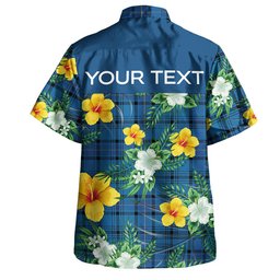 Haney Blue Modern Clan Badge Tartan Hawaiian Shirt Summer Vibes Style
