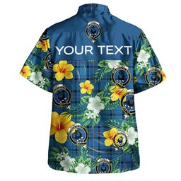 Haney Blue Modern Clan Badge Tartan Hawaiian Shirt Summer Vibes Style