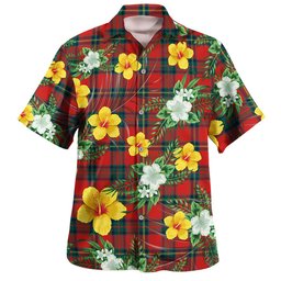 Cruikshank Modern Clan Badge Tartan Hawaiian Shirt Summer Vibes Style