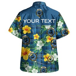 Haney Blue Ancient Clan Badge Tartan Hawaiian Shirt Summer Vibes Style