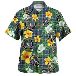 Couper (Coupar) Modern Clan Badge Tartan Hawaiian Shirt Summer Vibes Style