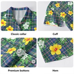 Couper (Coupar) Modern Clan Badge Tartan Hawaiian Shirt Summer Vibes Style
