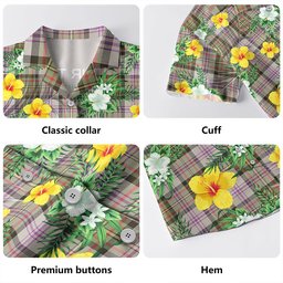 Firth of Tay (Gillies Dress) Weathered Clan Badge Tartan Hawaiian Shirt Summer Vibes Style