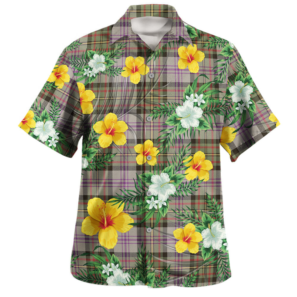 Firth of Tay (Gillies Dress) Weathered Clan Badge Tartan Hawaiian Shirt Summer Vibes Style