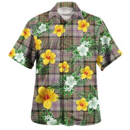 Firth of Tay (Gillies Dress) Weathered Clan Badge Tartan Hawaiian Shirt Summer Vibes Style