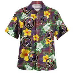Glenn Weathered Clan Badge Tartan Hawaiian Shirt Summer Vibes Style